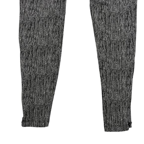 Athleta Delancey Textured Moto Tight SIZE S Heathered Black Zipper Hem Legging - Picture 10 of 11